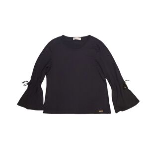 Michael‎ Kors Women's Black Scoop Neck Bell Sleeve Top Medium